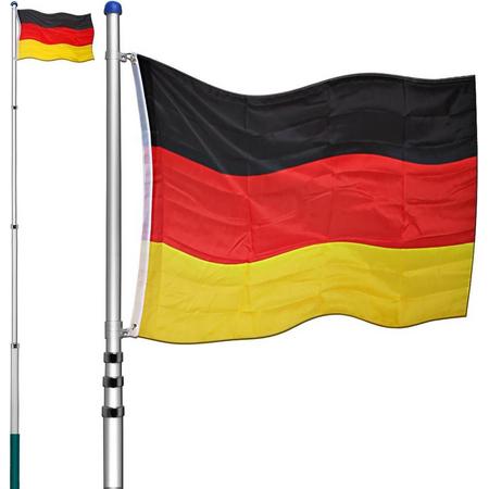 Deuba vlaggenmast 630cm Duitsland | Telescopisch